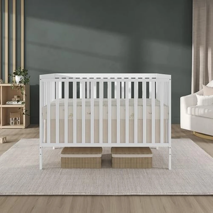 Dream On Me Synergy 5-in-1 Convertible Full-Size Baby Crib with Toddler, Day & Full Bed Conversion in White, GreenGuard Gold & BSA, 3 Mattress Heights, Sustainable Pinewood by Dream On Me - Image 2