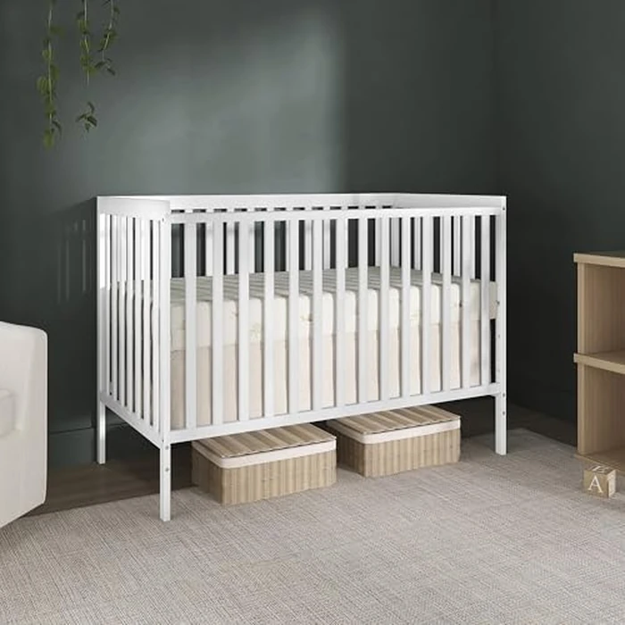 Dream On Me Synergy 5-in-1 Convertible Full-Size Baby Crib with Toddler, Day & Full Bed Conversion in White, GreenGuard Gold & BSA, 3 Mattress Heights, Sustainable Pinewood by Dream On Me - Image 7