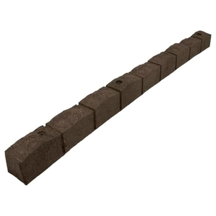 EzBorder 3.25in H x 48in L x 3.24in D Roman Stone Recycled Rubber Garden Border & Edging in Brown, 2-Pack by Tierra Verde - Image 1