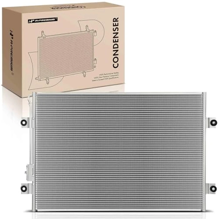 A-Premium AC A/C Condenser Compatible with Freightliner 114SD 122SD Cascadia Century Class Classic Columbia Coronado M2 112 & Sterling Truck A9500 L8500 LT9500, Turbocharged, Diesel by A-Premium - Used - Very Good condition