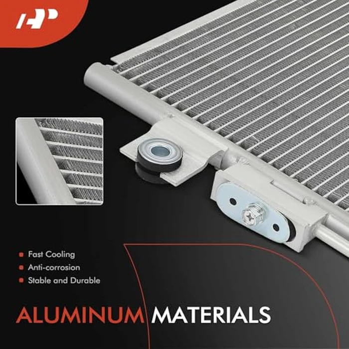 A-Premium AC A/C Condenser Compatible with Freightliner 114SD 122SD Cascadia Century Class Classic Columbia Coronado M2 112 & Sterling Truck A9500 L8500 LT9500, Turbocharged, Diesel by A-Premium - Image 2