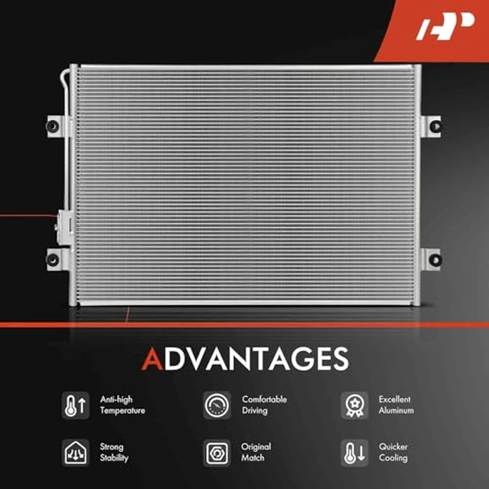A-Premium AC A/C Condenser Compatible with Freightliner 114SD 122SD Cascadia Century Class Classic Columbia Coronado M2 112 & Sterling Truck A9500 L8500 LT9500, Turbocharged, Diesel by A-Premium - Image 5
