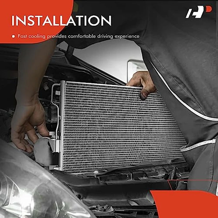 A-Premium AC A/C Condenser Compatible with Freightliner 114SD 122SD Cascadia Century Class Classic Columbia Coronado M2 112 & Sterling Truck A9500 L8500 LT9500, Turbocharged, Diesel by A-Premium - Image 7