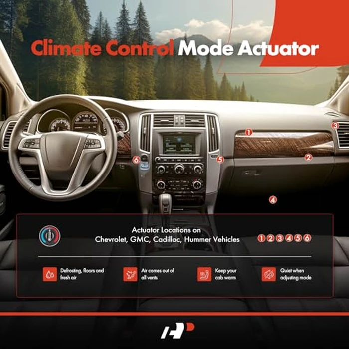 A-Premium HVAC Blend Door Actuator - Compatible with Chevy, GMC, Cadillac & Hummer Models - 2003-2014 Escalade Avalanche Silverado 1500 2500 Suburban Tahoe Sierra Yukon H2 by A-premium - Image 6