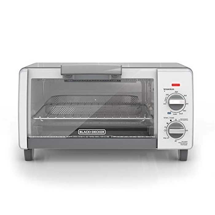 BLACK+DECKER 1150 Watts Crisp N Bake Countertop Small Air Fryer 4 Slice Toaster Pizza Oven Broiler with Timer and 5 Heat Functions, Gray by BLACK+DECKER - Image 8