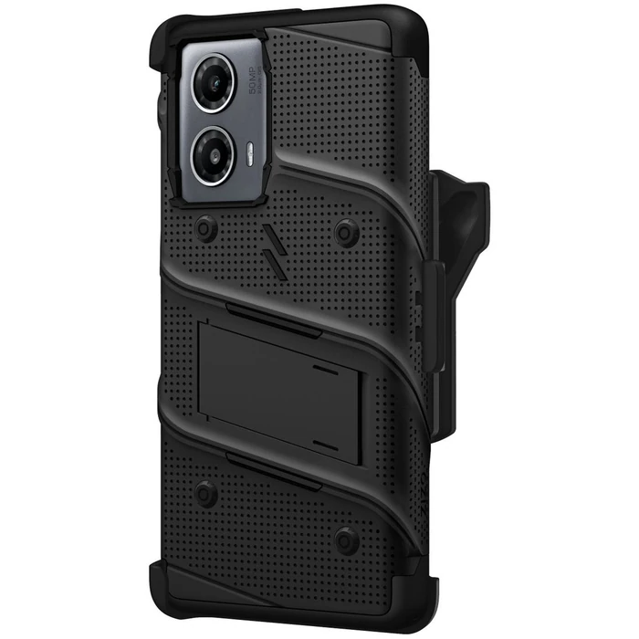Zizo Bolt Bundle Phone Case & Tempered Glass Screen Protector for Motorola Moto G Stylus 5G (2024) - Black by Zizo - Image 5