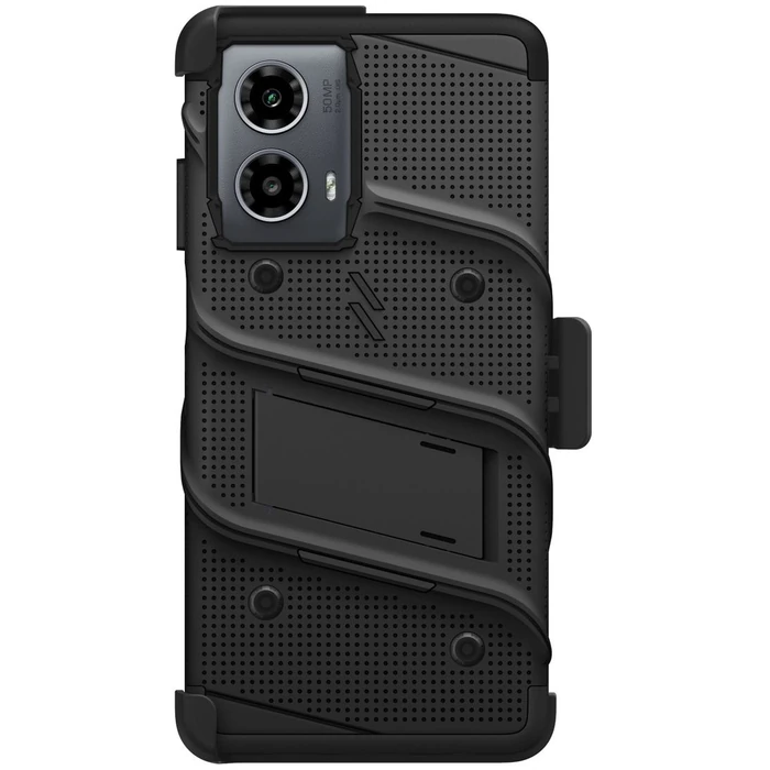 Zizo Bolt Bundle Phone Case & Tempered Glass Screen Protector for Motorola Moto G Stylus 5G (2024) - Black by Zizo - Image 4