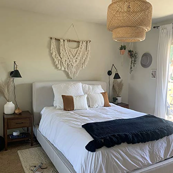 LYFWL Large Macrame Wall Hanging,36" W X 34" L Natural Driftwood Bohemian Walls Decor Macrame Tapestry Above Headboard Art Handicrafts Beige Macrame Wedding Decor by LYFWL - Image 5