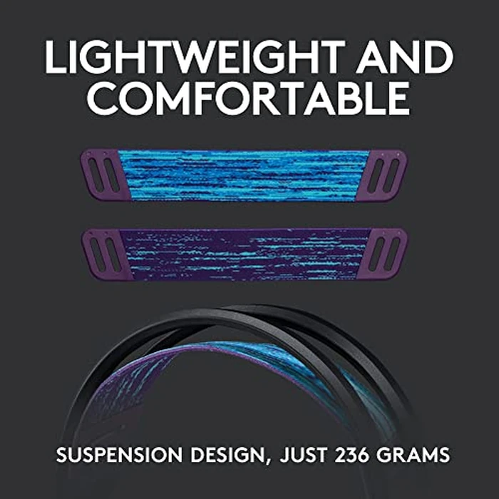 Logitech G535 Lightspeed Wireless Gaming Headset - Lightweight on-Ear Headphones, flip to Mute mic, Stereo, USB Rechargeable - Black by Logitech G - Image 3