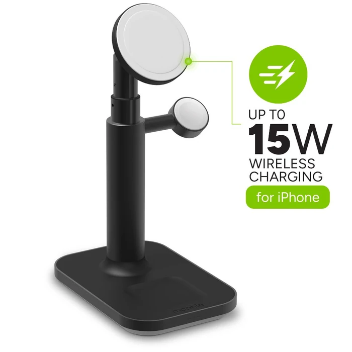 Mophie Universal Wireless MagSafe 3-in-1 Extendable Stand - Black - Good by Mophie - Image 2