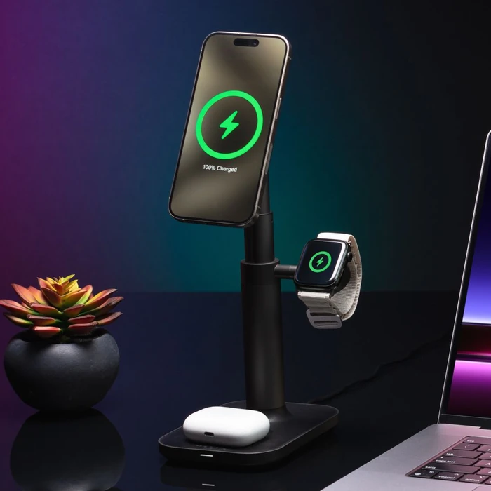 Mophie Universal Wireless MagSafe 3-in-1 Extendable Stand - Black - Good by Mophie - Image 5