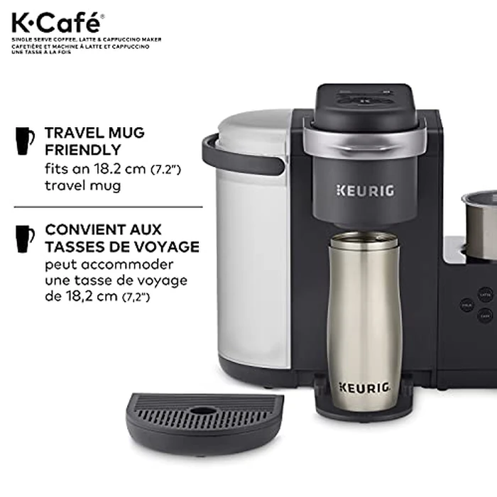 Keurig K-Café Single Serve K-Cup Pod Coffee, Latte and Cappuccino Maker, with Milk Frother for Speciality Beverages, Charcoal Grey by Keurig - Image 6