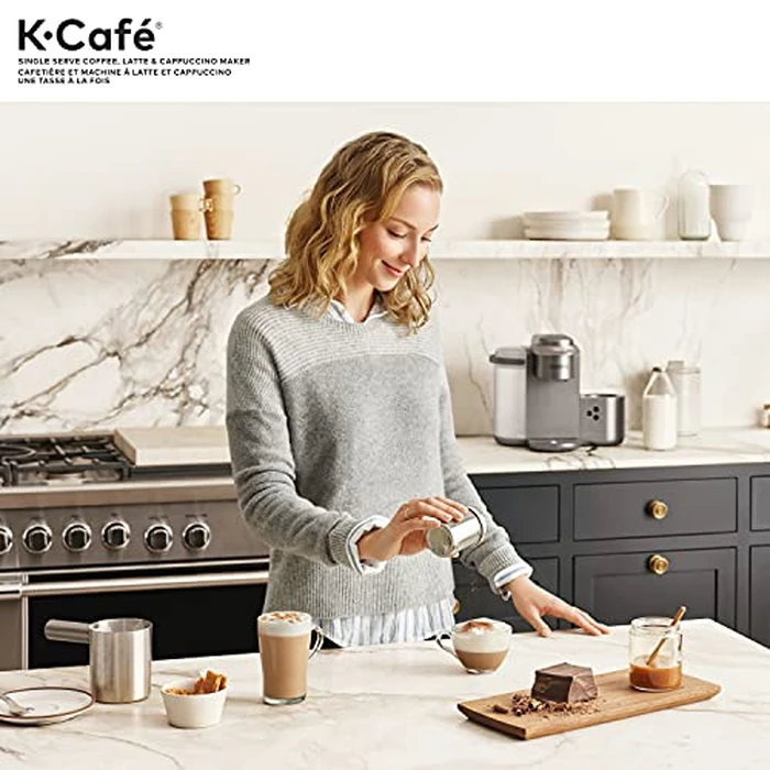 Keurig K-Café Single Serve K-Cup Pod Coffee, Latte and Cappuccino Maker, with Milk Frother for Speciality Beverages, Charcoal Grey by Keurig - Image 7