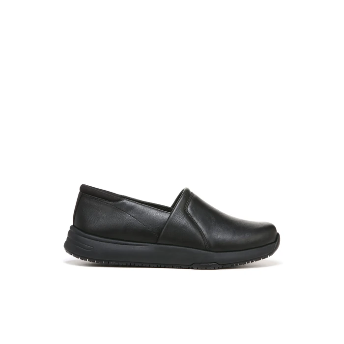 Dr. Scholl's Shoes Women's Dive in Slip Resisatnt Work Slip On Loafer, Black Smooth, 11 Wide by Dr.Scholl's SHOES - Image 4