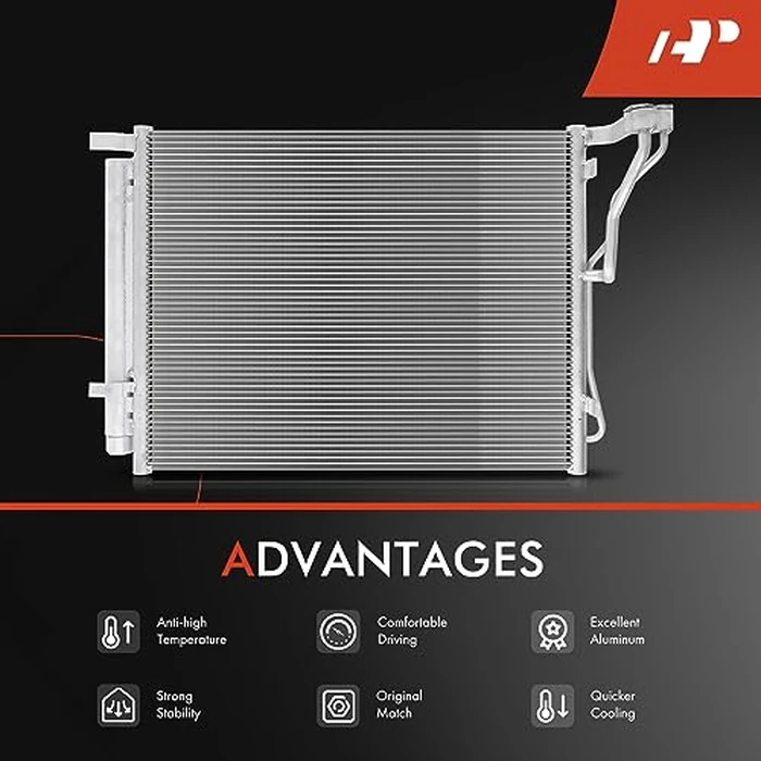 A-Premium Air Conditioning A/C Condenser Compatible with Hyundai Sonata 2011-2014 & Kia Optima 2011-2015, L4 2.0L, Replace# 976063Q000 by A-premium - Image 5