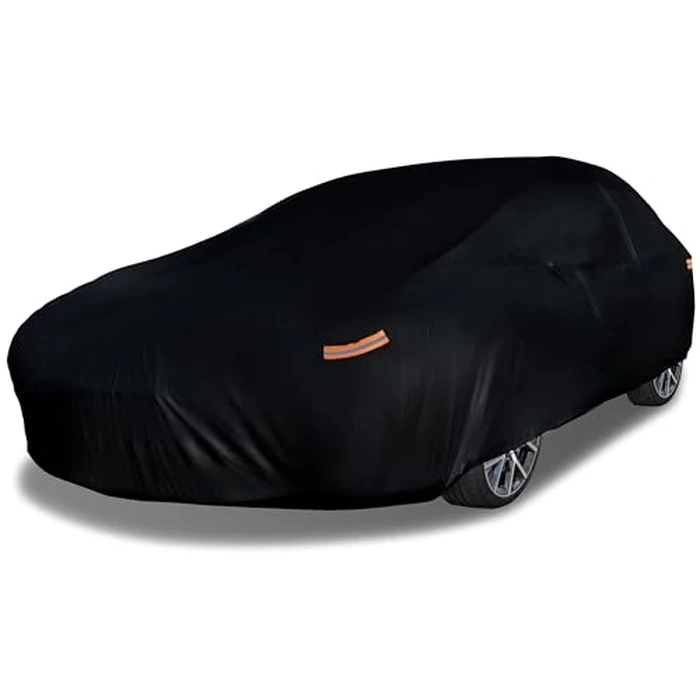 EzyShade 10-Layer Waterproof Sports Car Cover. See Vehicle Size-Chart for Accurate Fit. All Weather Full Outdoor Covers. Corvette Mustang Porsche. Sun Snow Wind Rain. Black, Size C3 (See SizeChart) by EzyShade - Image 1
