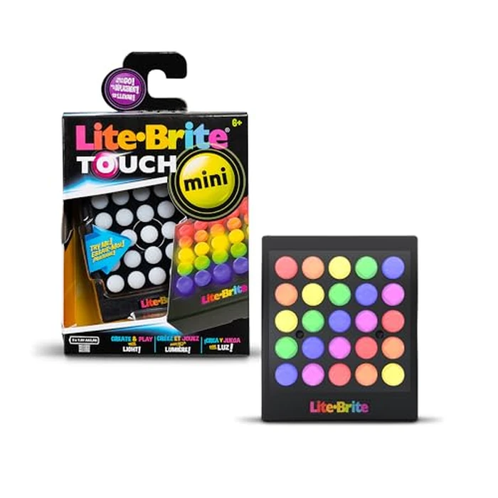 Lite Brite Mini Touch, Create Art with Light, Enhances Creativity, Gift for Girls and Boys Ages 6+ by Lite Brite - Used - Like New condition - US$10.48