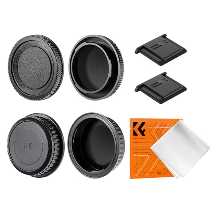 K&F Concept Rear Lens Cap & Body Cap Cover & Hot Shoe Cover Kit for Pentax K Mount Camera Lens K3 K3 II K70 KS1 KS2 K500 K50 by K&F CONCEPT - Used - Like New condition - US$7.19