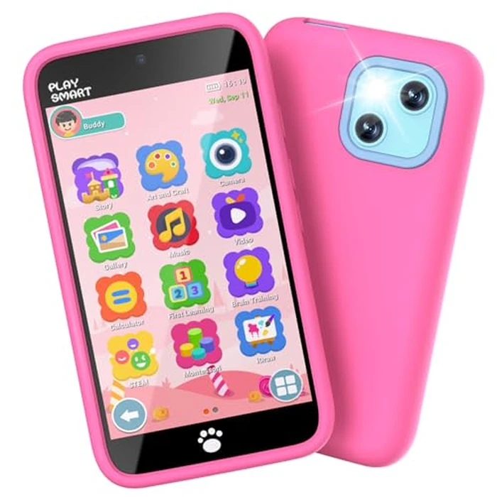 MOMILLA Kids Smart Phone with Dual Camera, 3.97" Touchscreen, 200+ Educational Games, Learning Toys with Parental Control for Ages 3-12, No SIM Birthday Gifts by MOMILLA - Image 1