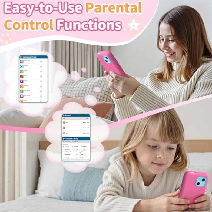 MOMILLA Kids Smart Phone with Dual Camera, 3.97" Touchscreen, 200+ Educational Games, Learning Toys with Parental Control for Ages 3-12, No SIM Birthday Gifts by MOMILLA - Image 3