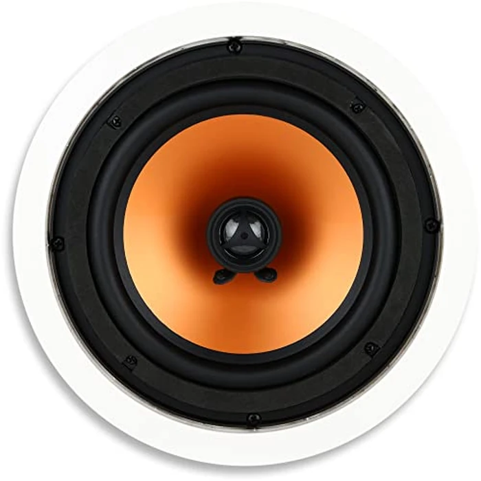 Micca M-8C 2-Way in-Ceiling Round Speaker, 9.4" Cutout Diameter, Whole House Audio, Home Theater, Indoor or Covered Outdoor, 8" Woofer, 1" Tweeter, White, Paintable, Each by Micca - Used - Very Good condition - US$53.86