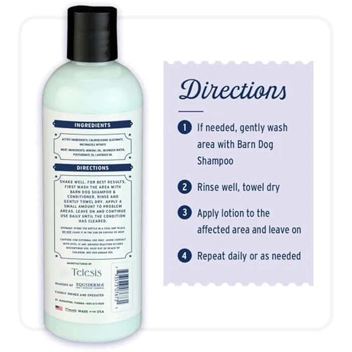 Equiderma Barn Dog Skin Lotion, Topical Solution for Skin Problems, Dog Grooming Supplies, 16 Oz. by EQUIDERMA - Image 2