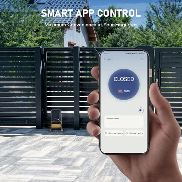 CO-Z APP Smart Automatic Sliding Gate Opener, 280W Electric Gate Opener for Doors up to 1400lb 40ft, Driveway Home Garden Gate Opening System, Gate Complete Kit with Remote Control & IR Sensor by CO-Z - Image 2