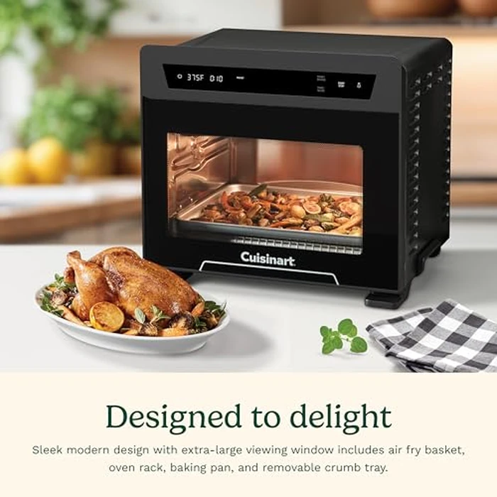 Cuisinart Toaster Oven Air Fryer with Air Fry, Toast, Bake, Broil, Roast and Warm Options, 4 Presets, 150 to 450 degreesF, Large Capacity, Black (TOA-110C) by Cuisinart - Image 5
