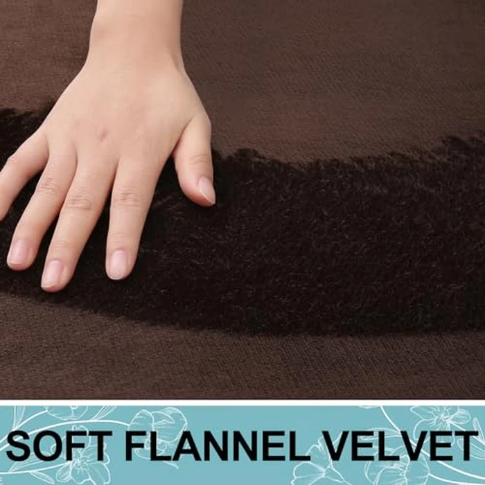 Smiry Memory Foam Toilet Rugs U-Shaped 24x20, Extra Soft Absorbent Non-Slip Contour Bathroom Rugs, Machine Washable Bath Mats for Toilet, Brown by Smiry - Image 4