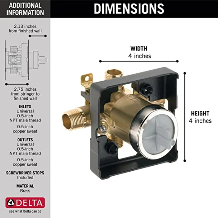 Delta Faucet R10000-UNWS Multichoice R Universal Tub and Shower Valve Body by DELTA - Image 4
