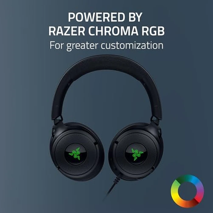 Razer Kraken V4 X Wired Gaming Headset: 40 mm Drivers - Cardioid Mic - Memory Foam Cushions - Chroma RGB Lighting - Type C & Type A Cable - for PC, Mac, PS5, Nintendo Switch, Steam Deck, Smartphone by Razer - Image 7