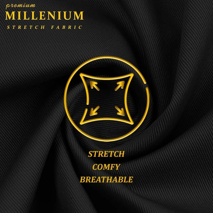 Hybrid & Company Super Comfy Stretch with Full Elastic Waist Pull On Millennium Twill Pant KP44972 Black S Long by Hybrid & Company - Image 3