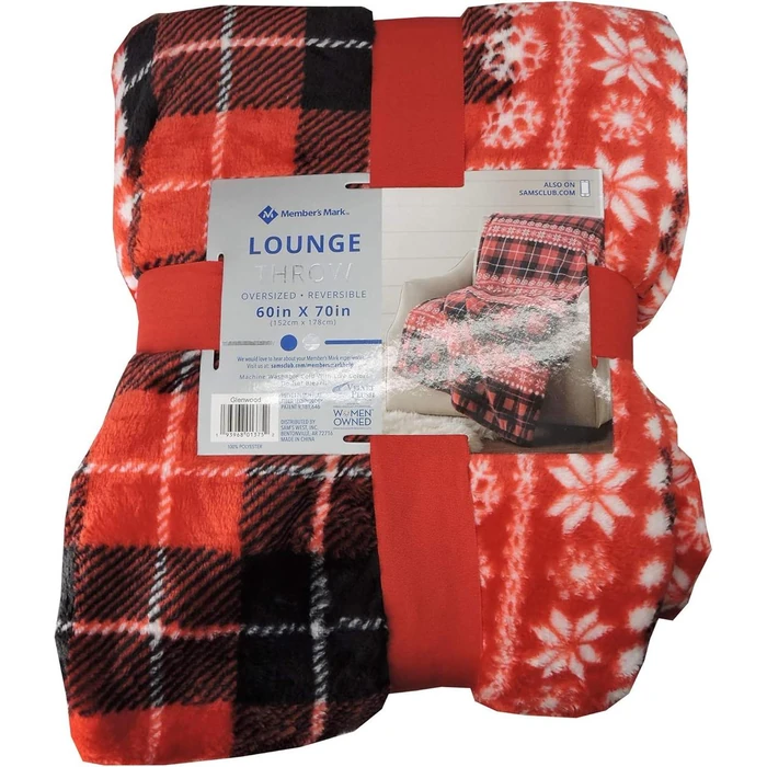 Member's Mark Reversible Lounge Throw 60 in x 70 in - Glenwood by Member's Mark - Refurbished - Brand New condition - US$101.48
