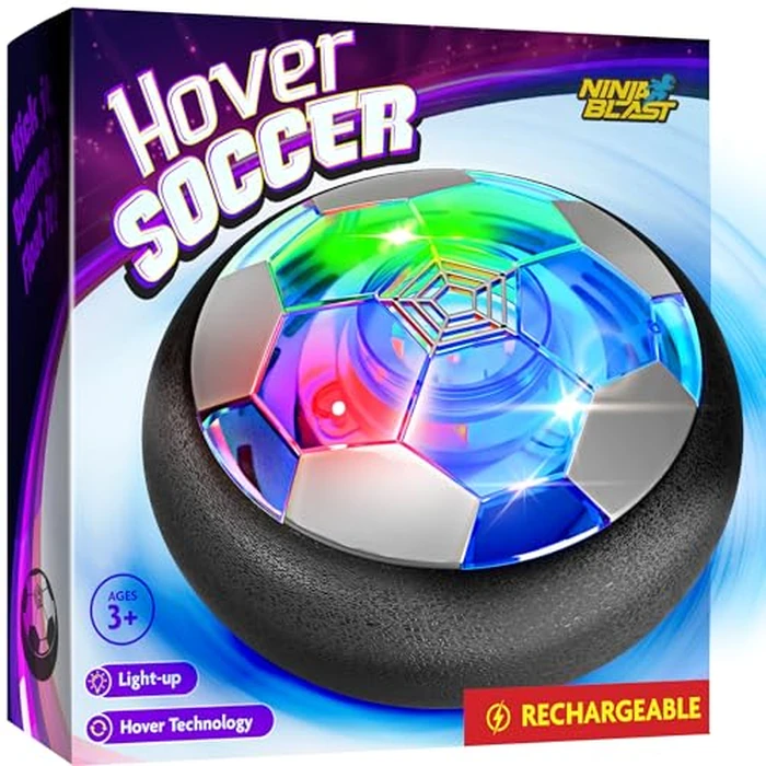 Ninja Blast Hover Soccer Light-Up Ball, Birthday Gift for Boys, Indoor Toy Games, Kids Gifts for Age 5, 6, 7, 8, 9, 10, 11, 12 Years Old, Boy Toys for Age 3 Years and Up. by Ninja Blast - Used - Like New condition - US$23.74