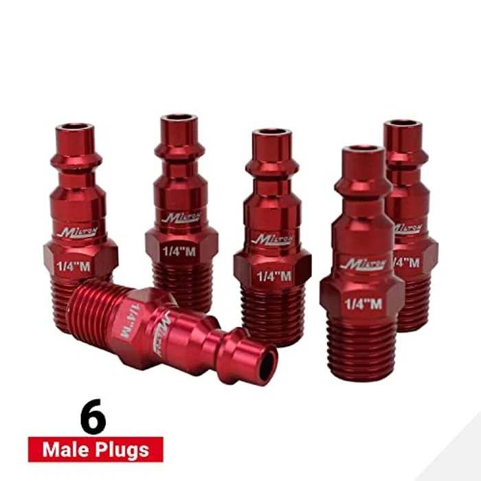 Milton S-314MKIT ColorFit Coupler & Plug Kit - (M-Style, Red) - 1/4" NPT, (14-Piece) by Milton - Image 4