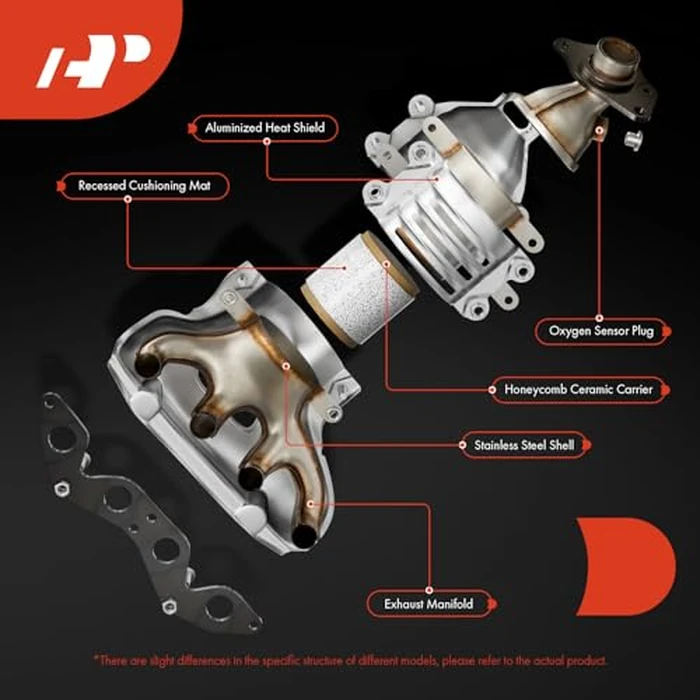 A-Premium Front Catalytic Converter w/Exhaust Manifold w/Gasket Kit Direct-Fit - Compatible with Nissan Vehicles - Altima 2002-2006 L4 2.5L, Sentra 2002-2006 L4 2.5L - E.P.A. Compliant by A-Premium - Image 4