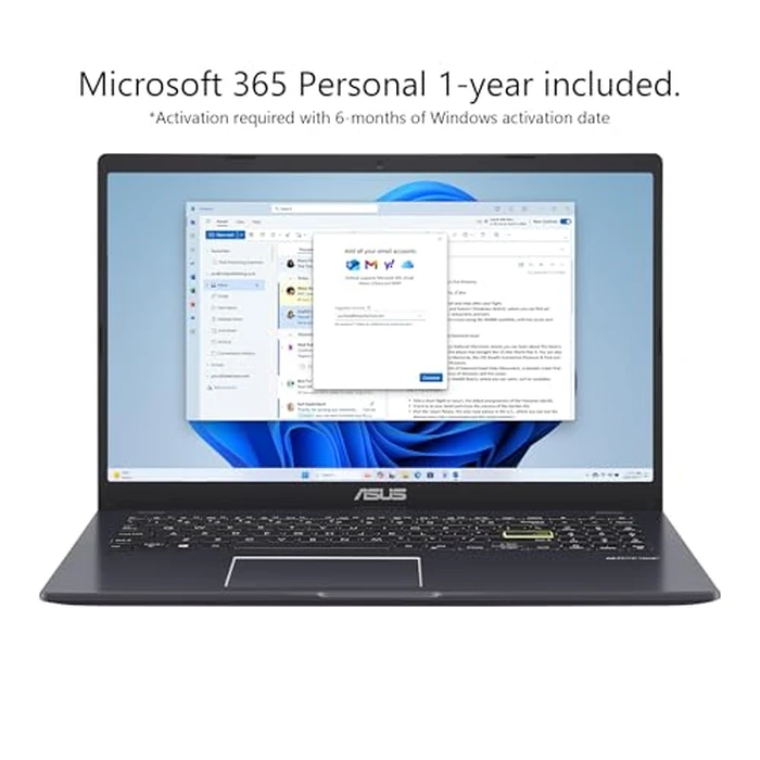 ASUS Vivobook Go 15 L510 Thin & Light Laptop, 15.6” HD Display, Intel Pentium Silver N6000, 4GB RAM, 128GB eMMC, Windows 11 Home in S Mode, Includes 1 Year Microsoft 365, L510KA-AS01-CA by Asus - Image 4