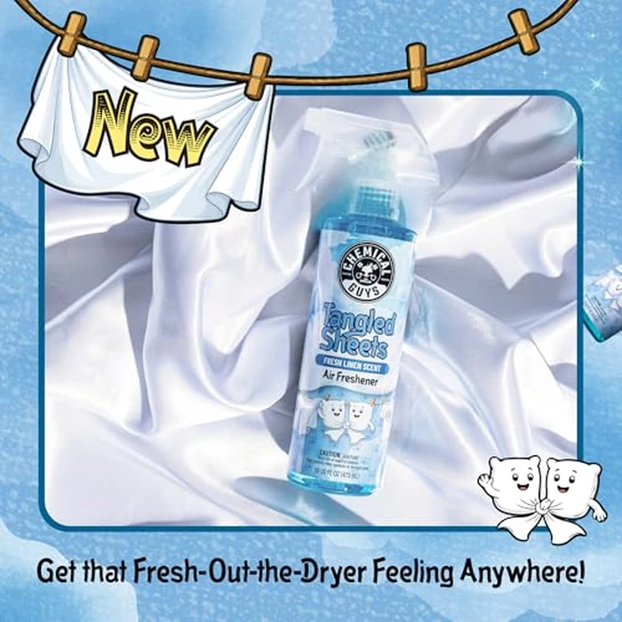 Chemical Guys Tangled Sheets Fresh Linen Scent Air Freshener Spray and Odor Eliminator, Clean Fabric Inspired Spray for Home, Office, Bathroom, Dorm, and Car Interior - 16 Fl Oz by Chemical Guys - Image 2