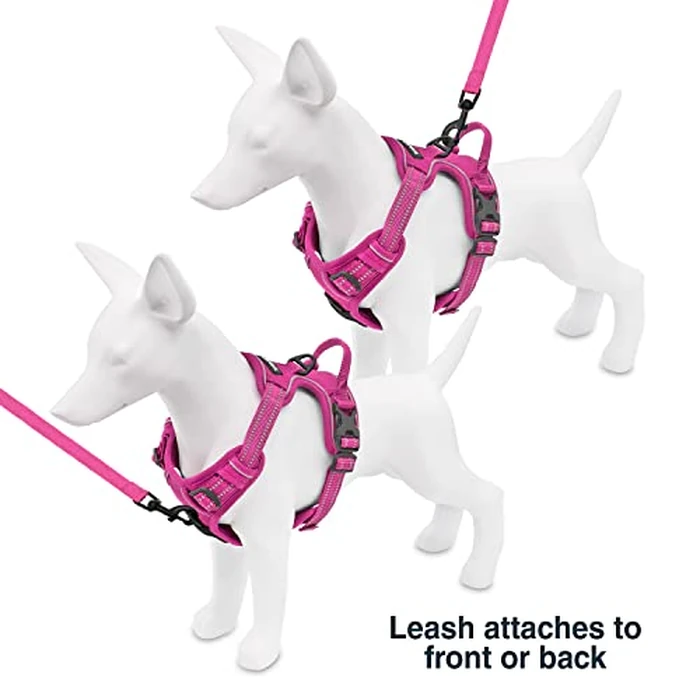 Best Pet Supplies Voyager Dog Harness Dual Leash Attachment No-Pull Control Adjustable Soft but Strong Pet Harness for Medium and Large Dogs with 3M Reflective Technology - Fuchsia, L (Chest: 25 - 30"), 211-FU-L by Best Pet Supplies - Image 9