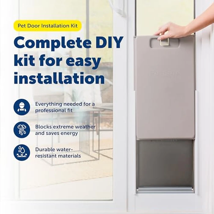 PetSafe Pet Door Installation Kit - Improves Energy Efficiency & Weather Resistance - Includes Clear Silicone Sealant - Drill Bit - Dual Size Weatherstripping by PetSafe - Image 3