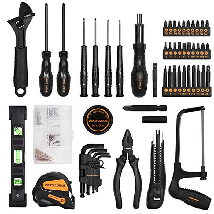 DEKOPRO 218-Piece General Household Hand Tool kit, Professional Auto Repair Tool Set for Homeowner, General Household Hand Tool Set with Plier, Screwdriver Set, Socket Set, with Portable Storage Case by DEKOPRO - Image 3