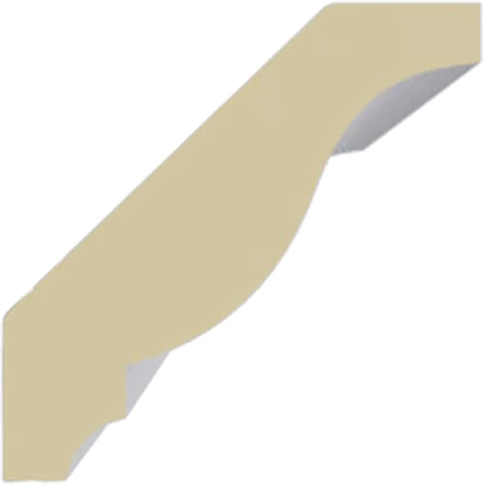 Endurathane Odessa Traditional Cove Crown Moulding, 1 5/8"H x 1 5/8"P x 2 1/4"F x 94 1/2"L, Factory Primed (8-Pack) by Ekena Millwork - Image 2