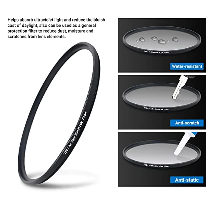 JJC Multi-Coated 67mm UV Filter for Canon EOS R RP R6 with RF 24-105mm f4-7.1 is STM Kit Lens for Canon 90D 80D 70D 77D with EF-S 18-135mm f3.5-5.6 Kit Lens & Other Lenses with 67mm Filter Thread by JJC - Image 4