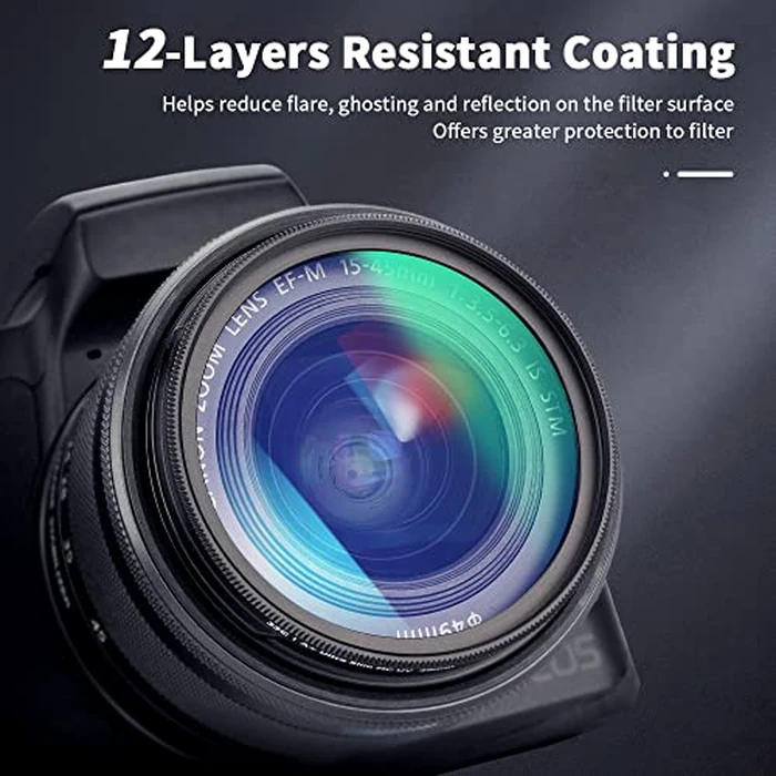 JJC Multi-Coated 67mm UV Filter for Canon EOS R RP R6 with RF 24-105mm f4-7.1 is STM Kit Lens for Canon 90D 80D 70D 77D with EF-S 18-135mm f3.5-5.6 Kit Lens & Other Lenses with 67mm Filter Thread by JJC - Image 5