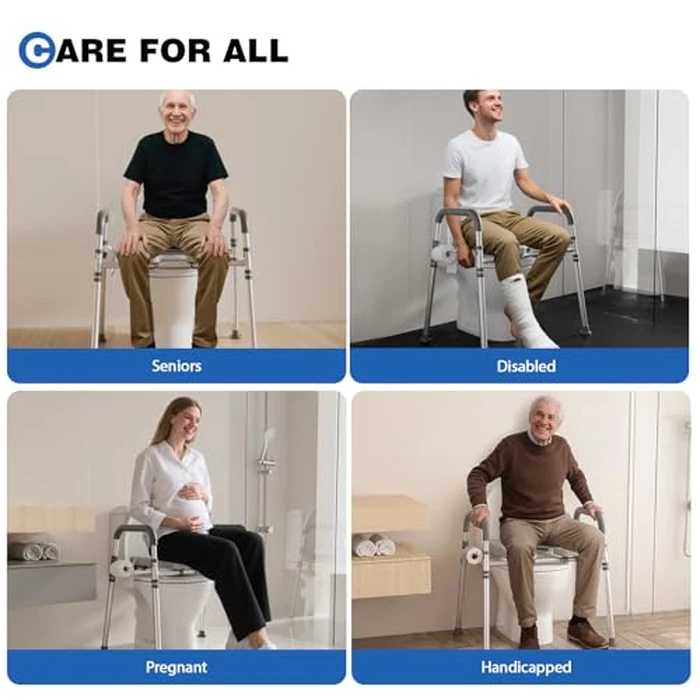 Loyoda Toilet Seat Riser with Handles,Raised Toilet Seat for Seniors with Adjustable Height & Width, 400 lb Capacity Handicap Elevated Toilet Seat for Elderly, Pregnant, Fit Any Toilet by Loyoda - Image 7