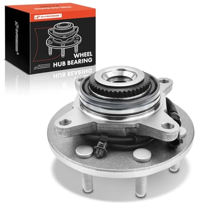 A-Premium Front Wheel Bearing and Hub Assembly with ABS & 7-Lug Compatible with Ford F-150 F150 2005 2006 2007 2008, 4WD Only, Replace # 515080 by A-premium - Image 1