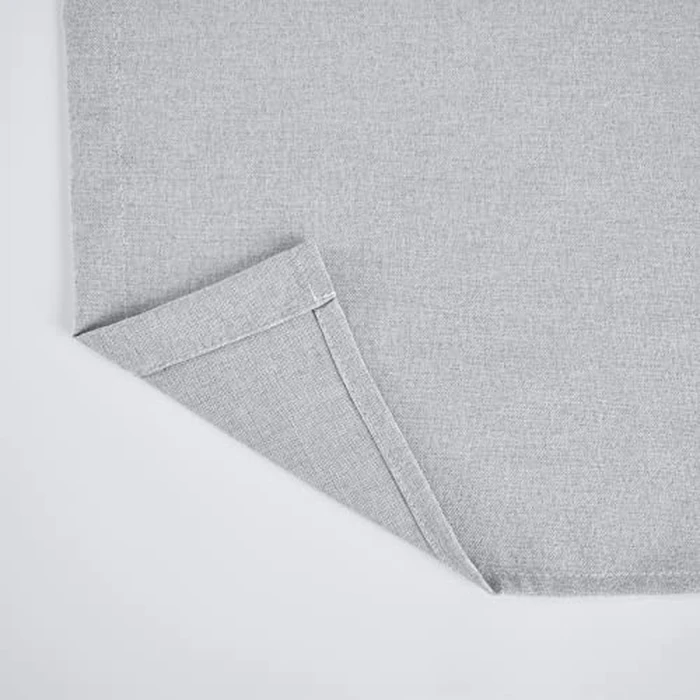 Tier Curtains Grey 24 inch Length Kitchen Linen Textured Privacy Cafe Curtains Over Sink Short Bathroom Small Basement Half Window Curtain Bedroom Living Room 2 Panels Grommet Top 32"x24" by UPOPO - Image 6