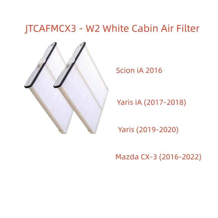 JTCAFMCX3 - W2 Cabin Air Filter for Mazda CX-3 2.0L (2016-2022),Mazda 2 (2018-2022), Yaris R 1.5L (2019),Toyota Yaris 1.5L (2019-2020),Toyota Yaris iA 1.5L (2017-2018),Scion iA 1.5L (2016) by NICEASY - Image 2