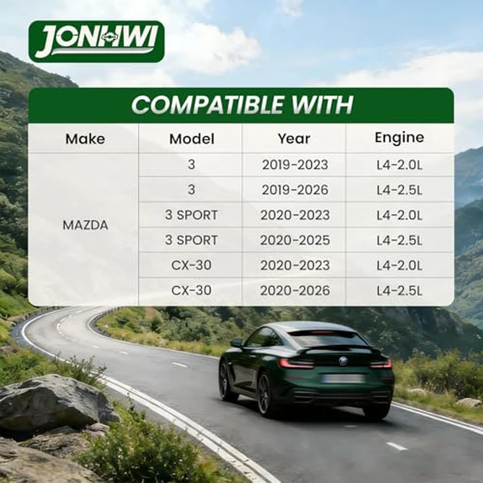 JONHWI Engine Air Filter CA12668 Compatible with Mazda 3 2019-2026, CX-30 2020-2026, 3 Sport 2020-2025, Rigid Panel Air Filter by JONHWI - Image 2
