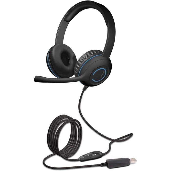 Cyber Acoustics AC-5008 USB Stereo Headset - Black by Cyber Acoustics - Refurbished - Excellent condition - US$87.32